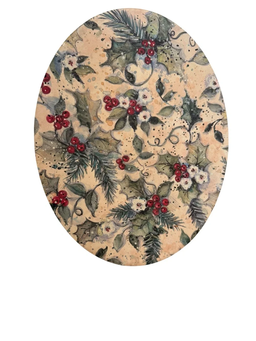 Susan Winget Holiday Bounty Christmas Oval Storage Box